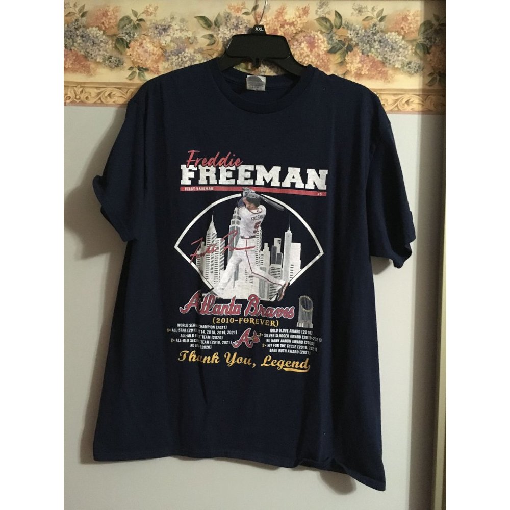 Atlanta Braves Freddie Freeman Large MLB Blue Legend First Baseman Casual Athlei